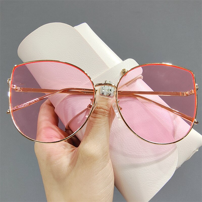 Fashion Cat Eye Sunglasses Men and Women Vintage Metal Frame Classic Gradient Sun Glasses Female Oculos De Sol Feminino UV400