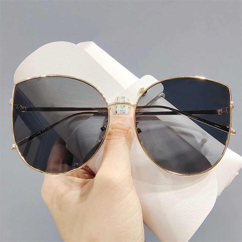Fashion Cat Eye Sunglasses Men and Women Vintage Metal Frame Classic Gradient Sun Glasses Female Oculos De Sol Feminino UV400