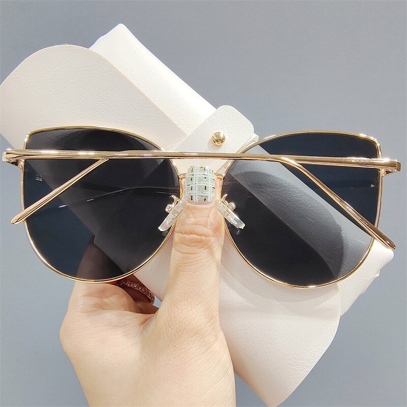 Fashion Cat Eye Sunglasses Men and Women Vintage Metal Frame Classic Gradient Sun Glasses Female Oculos De Sol Feminino UV400