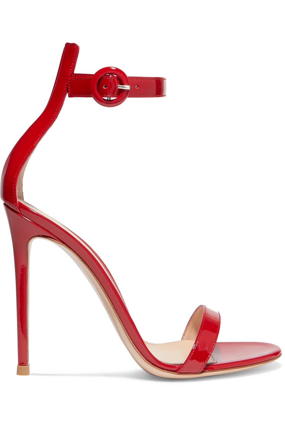European and American Womens One Line With Ankle Buckle Bag Heel Bare Wine Red Velvet Sandals