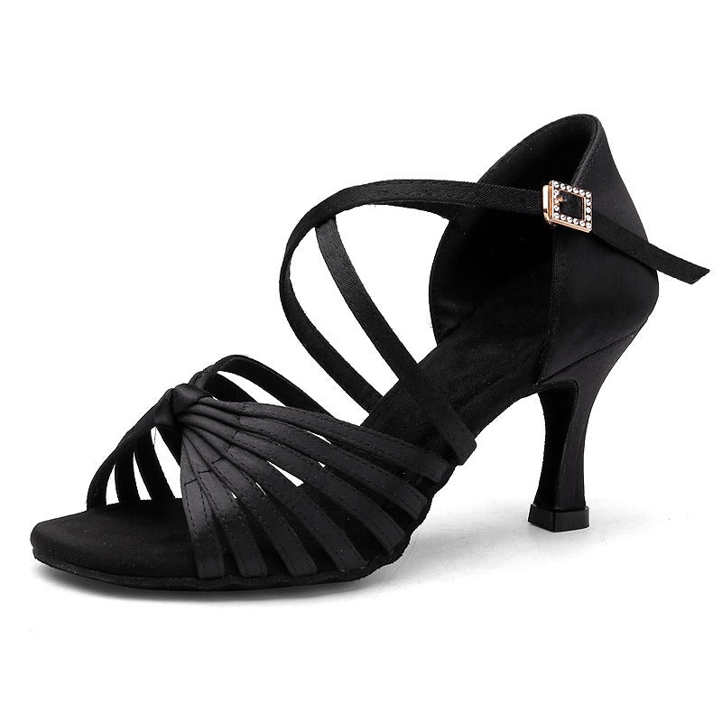 Dance Paladin Dance Shoes Womens Adult Dance Shoes Dance Shoes National Standard Dance Social Dance Silk Satin Seven Knots