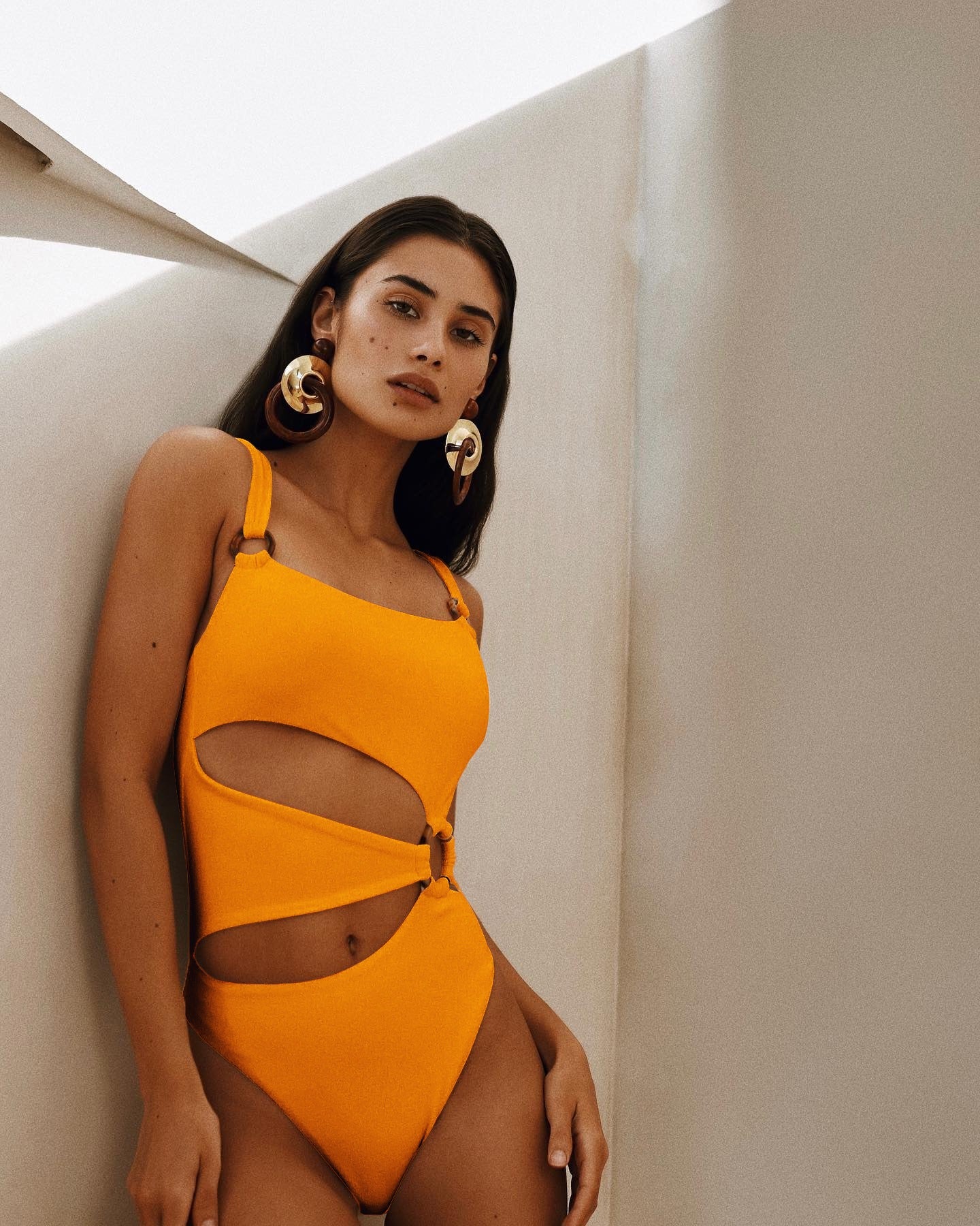 New Sexy One Piece Swimsuit Triangle Solid Color Bikini For Women